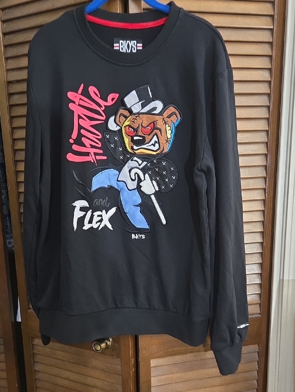BKYS  Crewneck Sweater with Colorful Bear Graphic